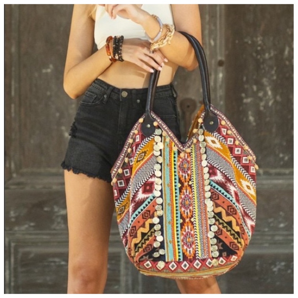 💝Boutique🧡❤️RUGGINE❤️🧡Embellished Boho Bag❤️🧡